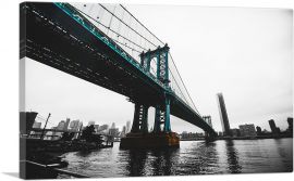 Bridge Over The River NYC New York City-1-Panel-18x12x1.5 Thick