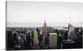 New York City NYC Landscape Skyscrapers-1-Panel-18x12x1.5 Thick