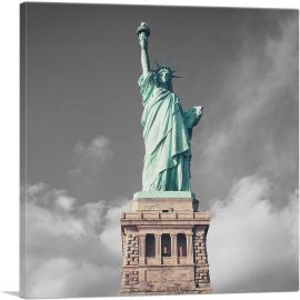 New York City NYC Statue Of Liberty-1-Panel-18x18x1.5 Thick