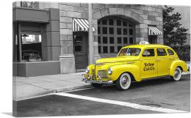 New York Plymouth Yellow Cab Taxi-1-Panel-12x8x.75 Thick