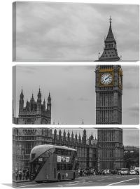 Big Ben Clock In London England-3-Panels-60x40x1.5 Thick