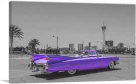 Purple Vintage American Car