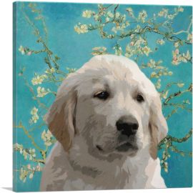 Golden Retriever Dog Breed Puppy-1-Panel-12x12x1.5 Thick