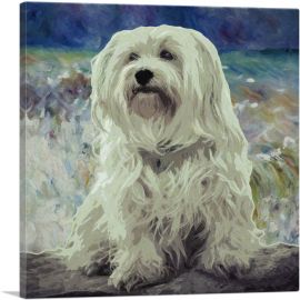 Havanese Dog Breed-1-Panel-18x18x1.5 Thick