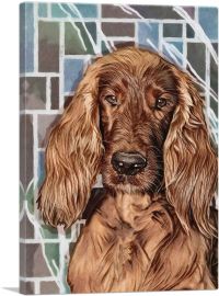 Irish Setter Dog Breed-1-Panel-12x8x.75 Thick