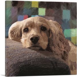 American Cocker Spaniel Dog Breed Squares-1-Panel-26x26x.75 Thick