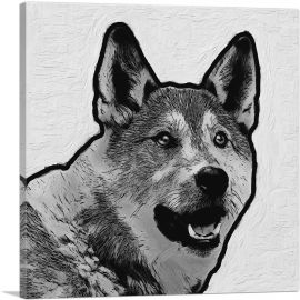 Laika Dog Breed-1-Panel-18x18x1.5 Thick