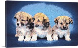 Pembroke Welsh Corgi Dog Breed Puppies-1-Panel-26x18x1.5 Thick