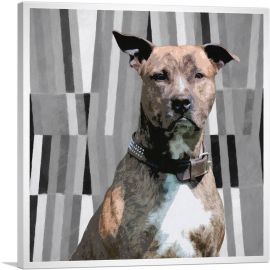 PitBull Terrier Dog Breed-1-Panel-12x12x1.5 Thick