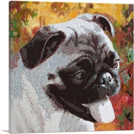 Pug Dog Breed-1-Panel-18x18x1.5 Thick