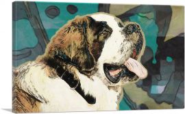 Saint Bernard Dog Breed-1-Panel-40x26x1.5 Thick