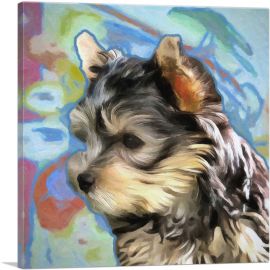 Yorkshire Terrier Dog Breed-1-Panel-12x12x1.5 Thick