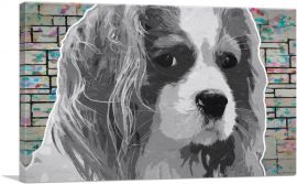 Cavalier Dog Breed Black White-1-Panel-40x26x1.5 Thick