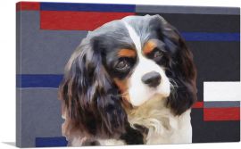 Cavalier Dog Breed Blue Gray Red
