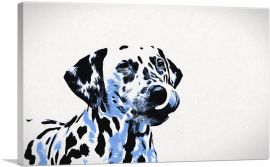 Dalmatian Dog Breed Blue White Black-1-Panel-40x26x1.5 Thick