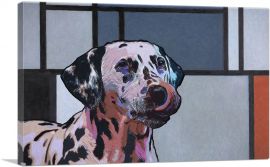 Dalmatian Dog Breed Colorful Geometric-1-Panel-18x12x1.5 Thick