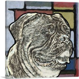 Dogue de Bordeaux Dog Breed-1-Panel-18x18x1.5 Thick