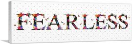 FEARLESS Girls Room Decor-1-Panel-36x12x1.5 Thick