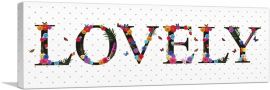 LOVELY Girls Room Decor-1-Panel-36x12x1.5 Thick