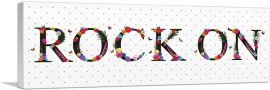 ROCK ON Girls Room Decor-1-Panel-60x20x1.5 Thick