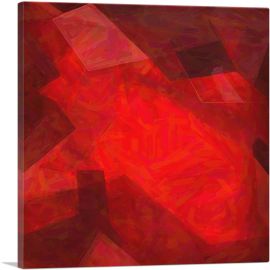 Red Mexican Fire Opal Precious Stone Gemstone Jewel-1-Panel-18x18x1.5 Thick