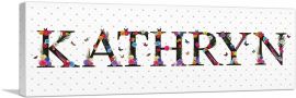 KATHRYN Girls Name Room Decor-1-Panel-36x12x1.5 Thick