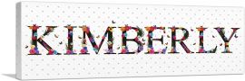 KIMBERLY Girls Name Room Decor-1-Panel-48x16x1.5 Thick