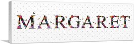 MARGARET Girls Name Room Decor-1-Panel-36x12x1.5 Thick