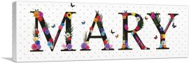 MARY Girls Name Room Decor-1-Panel-60x20x1.5 Thick