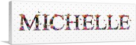 MICHELLE Girls Name Room Decor-1-Panel-36x12x1.5 Thick