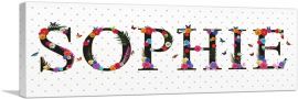 SOPHIE Girls Name Room Decor-1-Panel-48x16x1.5 Thick