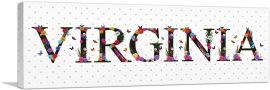 VIRGINIA Girls Name Room Decor-1-Panel-36x12x1.5 Thick