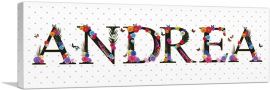ANDREA Girls Name Room Decor-1-Panel-48x16x1.5 Thick