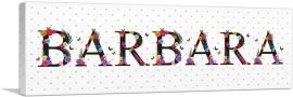 BARBARA Girls Name Room Decor-1-Panel-36x12x1.5 Thick