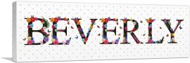BEVERLY Girls Name Room Decor-1-Panel-36x12x1.5 Thick