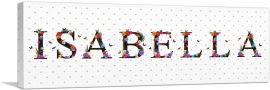 ISABELLA Girls Name Room Decor-1-Panel-36x12x1.5 Thick