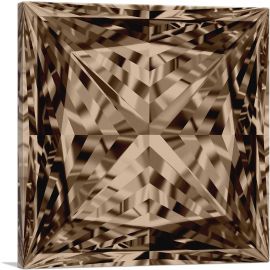 Champagne Brown Princess Cut Diamond Jewel-1-Panel-36x36x1.5 Thick
