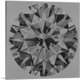 Charcoal Gray Brilliant Cut Diamond Jewel-1-Panel-18x18x1.5 Thick