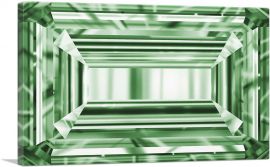 Green Emerald Cut Diamond Jewel