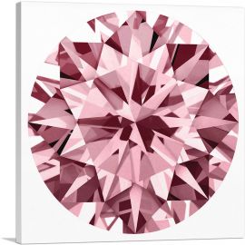 Hot Pink Round Brilliant Cut Diamond Jewel-1-Panel-12x12x1.5 Thick