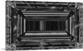 Black Emerald Cut Diamond Jewel-1-Panel-26x18x1.5 Thick