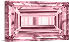 Pink Emerald Cut Diamond Jewel-1-Panel-40x26x1.5 Thick