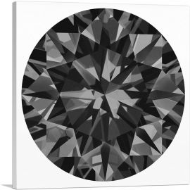 Black Round Brilliant Cut Diamond Jewel-1-Panel-36x36x1.5 Thick