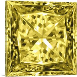 Yellow Princess Cut Diamond Jewel