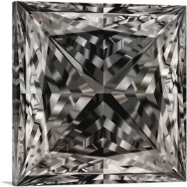 Black White Princess Cut Diamond Jewel-1-Panel-26x26x.75 Thick