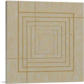 Mid-Century Modern Gold Squares-1-Panel-12x12x1.5 Thick
