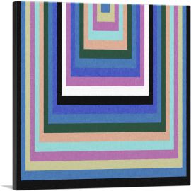 Mid-Century Modern Stretched Squares-1-Panel-26x26x.75 Thick