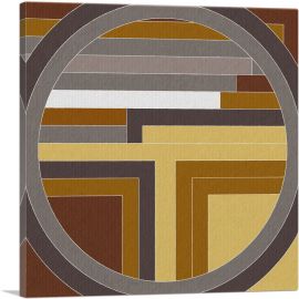 Mid-Century Modern A Window of Shapes-1-Panel-18x18x1.5 Thick