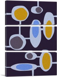 Mid-Century Modern Eggs Sunny Side Up-3-Panels-60x40x1.5 Thick