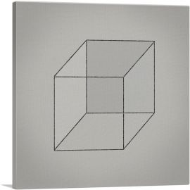 Mid-Century Modern Cube Lines-1-Panel-36x36x1.5 Thick